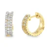 Diamond Huggie Hoop Earrings