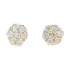 Diamond Cluster Stud Earrings