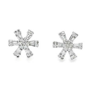 Starburst Diamond Stud Earrings