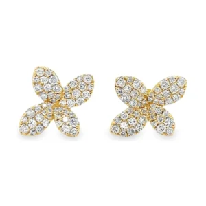 Butterfly Diamond Stud Earrings