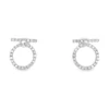 Circle Diamond Stud Earrings