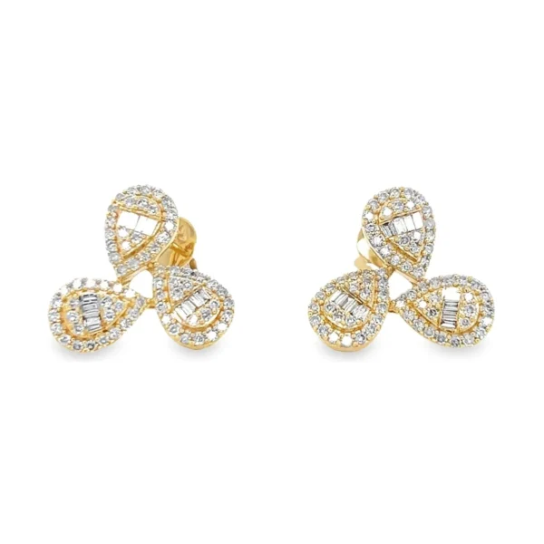 Cluster Diamond Stud Earrings