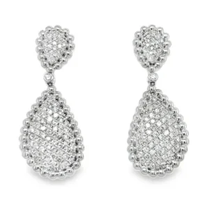 Teardrop Diamond Dangle Earrings
