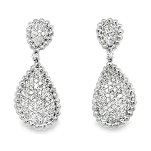 Teardrop Diamond Dangle Earrings