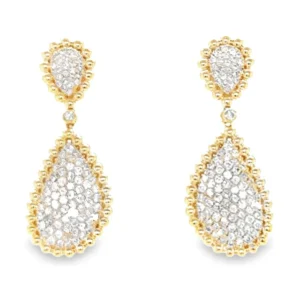 Teardrop Diamond Dangle Earrings