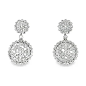 Round Cluster Dangle Earrings