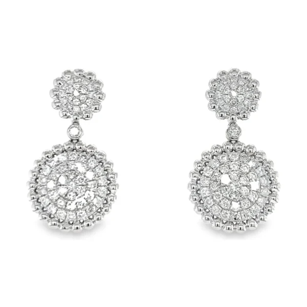 Round Cluster Dangle Earrings