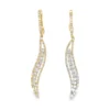 Curved Diamond Dangle Earrings