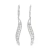 Curved Diamond Dangle Earrings