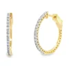 Diamond Accent Hoop Earrings