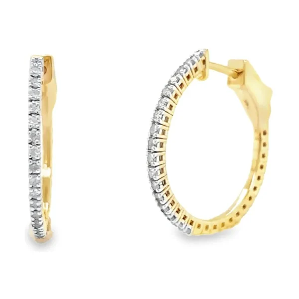 Diamond Accent Hoop Earrings