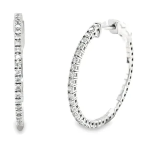 Diamond Hoop Earrings