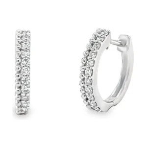 Diamond Pavé Huggie Earrings