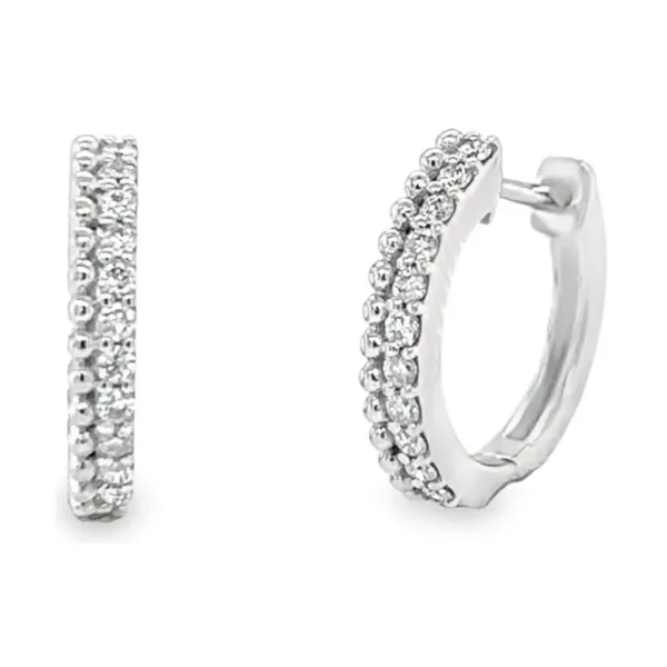 Diamond Pavé Huggie Earrings