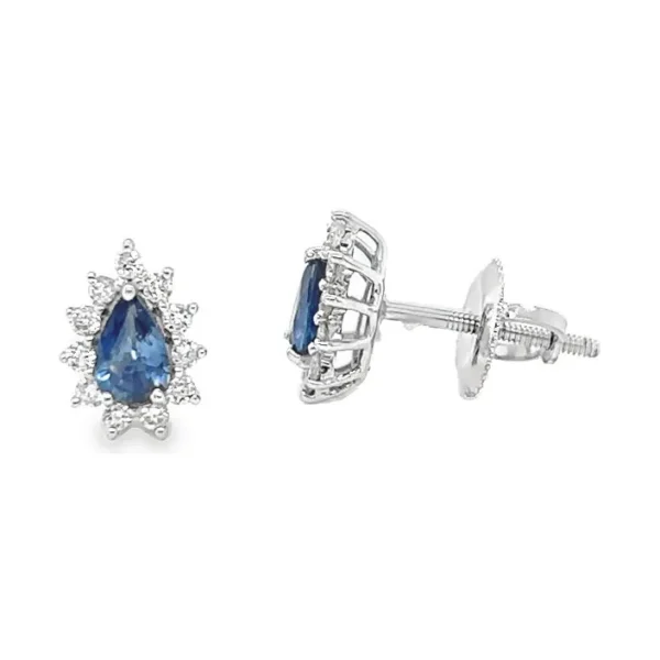 Pear Gemstone Stud Earrings