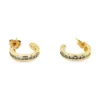 Diamond Channel Hoop Earrings