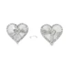 Heart Diamond Stud Earrings