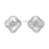Clover Diamond Stud Earrings