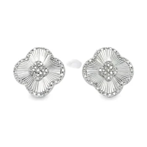 Clover Diamond Stud Earrings