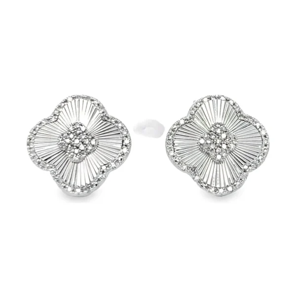 Clover Diamond Stud Earrings