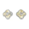 Clover Diamond Stud Earrings