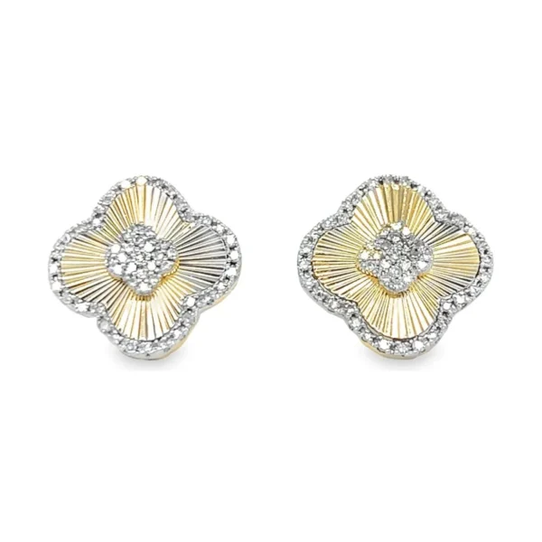 Clover Diamond Stud Earrings