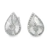 Teardrop Diamond Stud Earrings