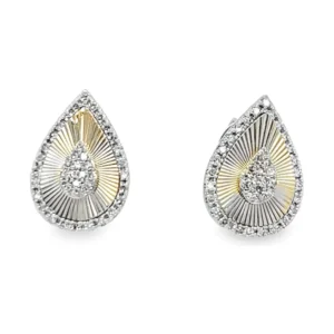 Teardrop Diamond Stud Earrings