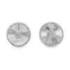 Circle Diamond Stud Earrings