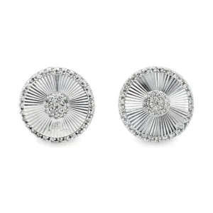 Circle Diamond Stud Earrings