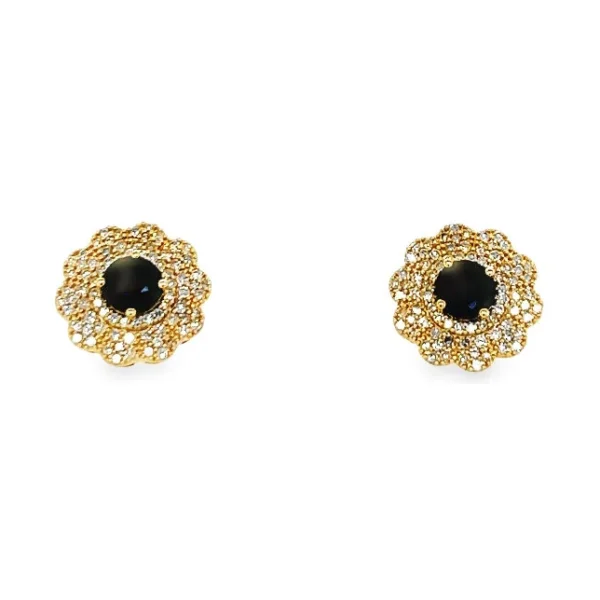 Floral Halo Stud Earrings