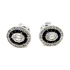 Oval Halo Stud Earrings