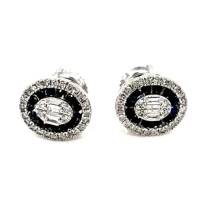Oval Halo Stud Earrings