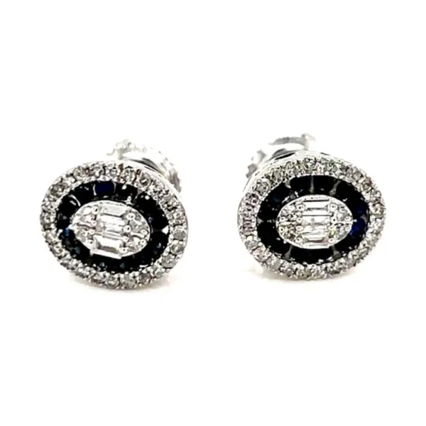 Oval Halo Stud Earrings