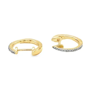 Diamond Huggie Hoop Earrings