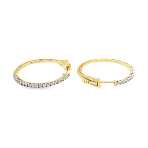 Diamond Accent Hoop Earrings