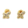 Diamond Butterfly Stud Earrings
