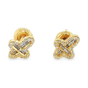 Diamond Butterfly Stud Earrings