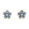 Floral Sapphire Diamond Earrings