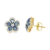 Floral Sapphire Diamond Earrings