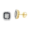Sapphire Diamond Halo Earrings