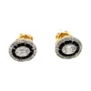 Oval Halo Stud Earrings