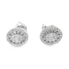 Oval Halo Stud Earrings