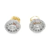 Oval Halo Stud Earrings