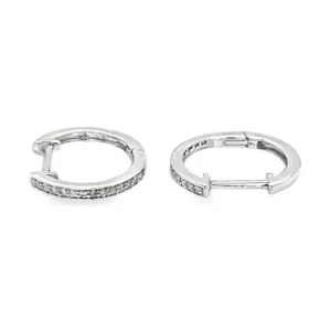 Diamond Huggie Hoop Earrings