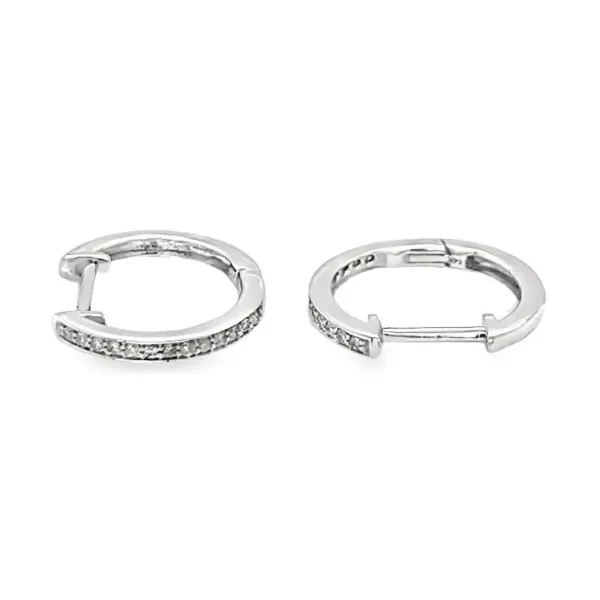Diamond Huggie Hoop Earrings