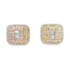 Square Halo Stud Earrings