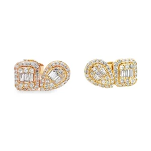 Diamond Cluster Stud Earrings