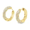 Twisted Diamond Hoop Earrings