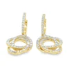 Diamond Circle Dangle Earrings